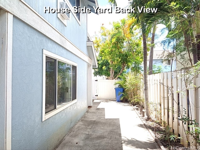 view of home's exterior with a patio area