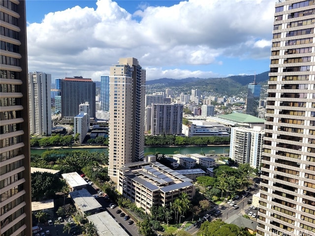 city view with a water view