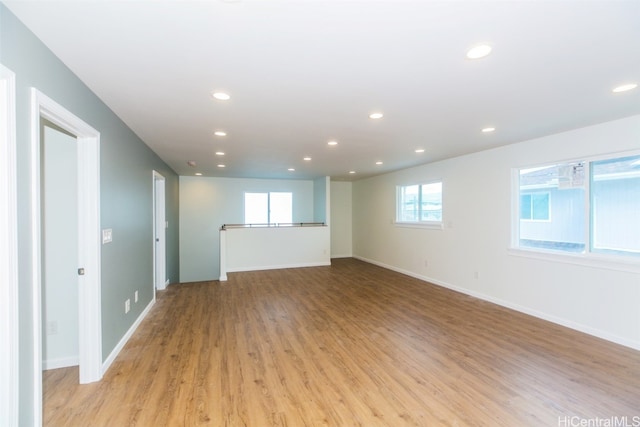 empty room featuring light hardwood / wood-style flooring