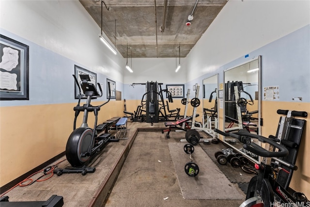 view of workout area