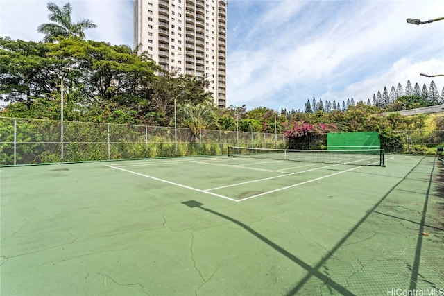 view of tennis court