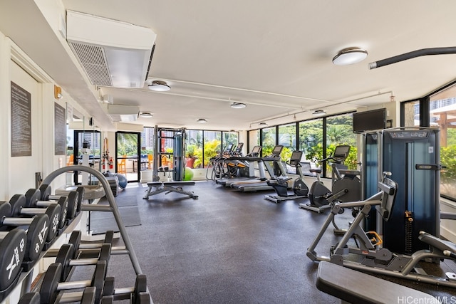 view of exercise room