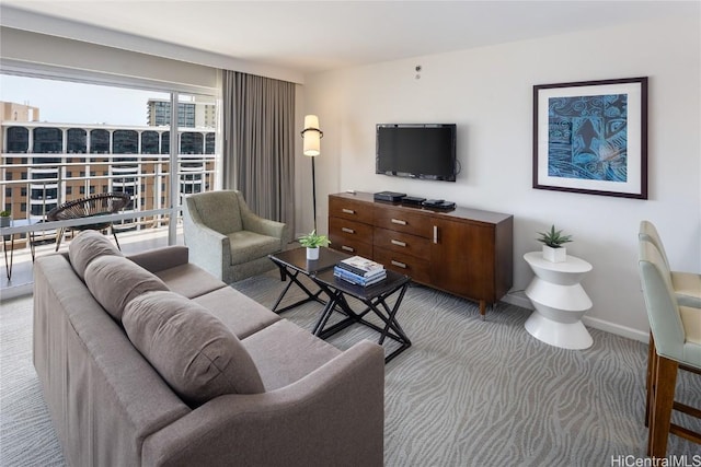 view of carpeted living room