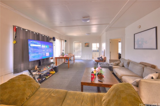 view of carpeted living room