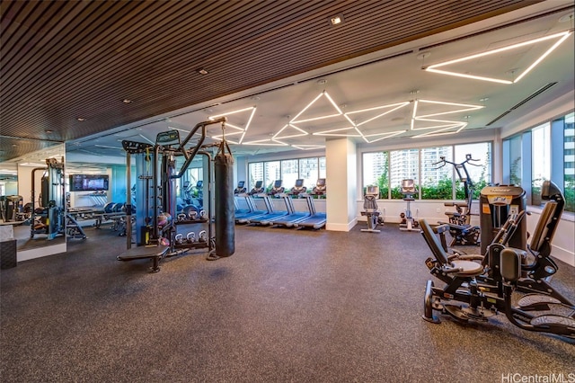 view of workout area