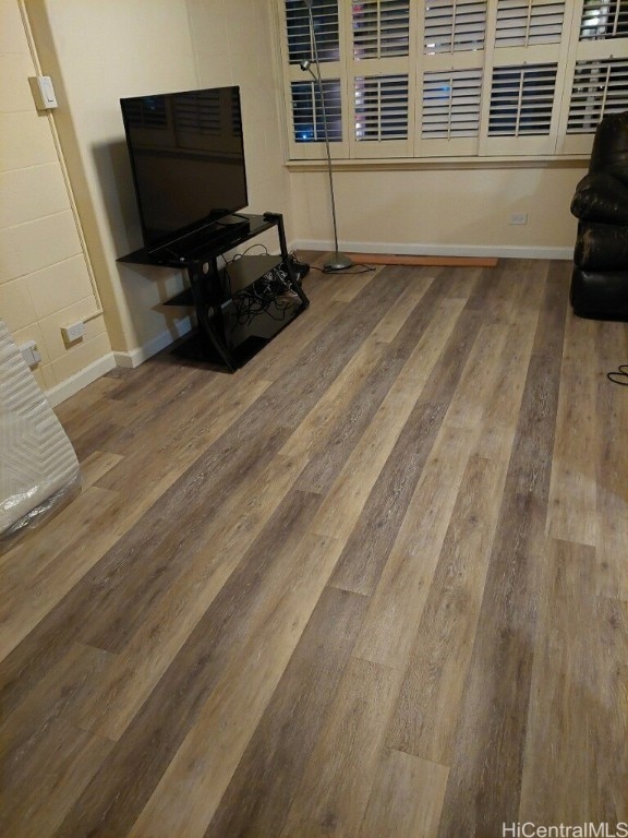 living room featuring hardwood / wood-style flooring