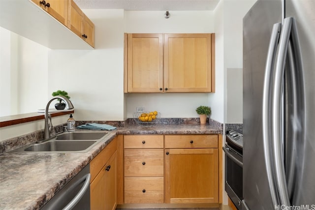 kitchen with stainless steel appliances and sink