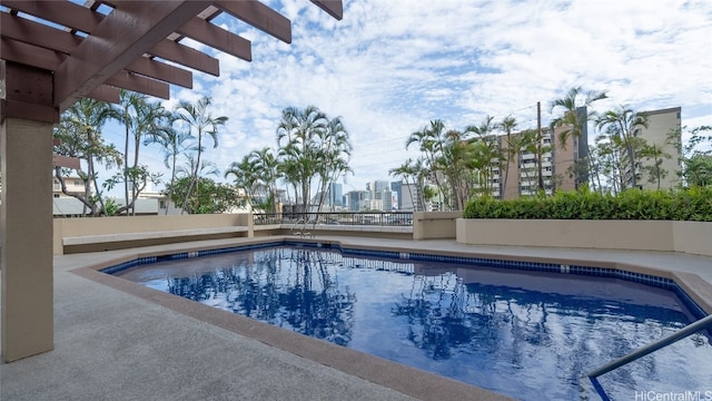 view of pool with a patio