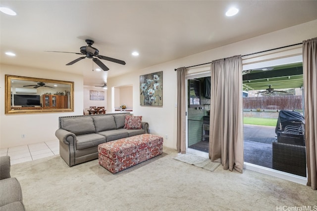 view of carpeted living room