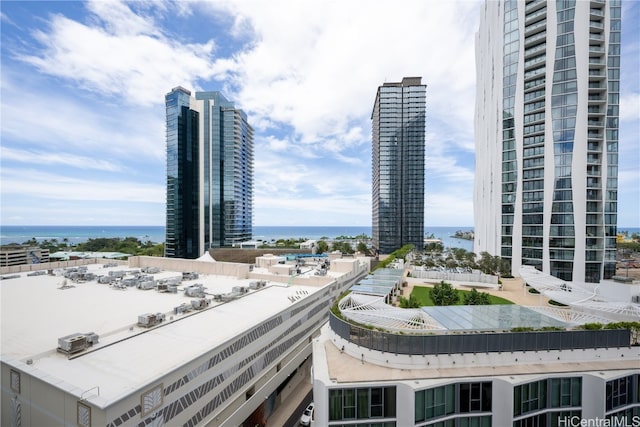 view of city featuring a water view