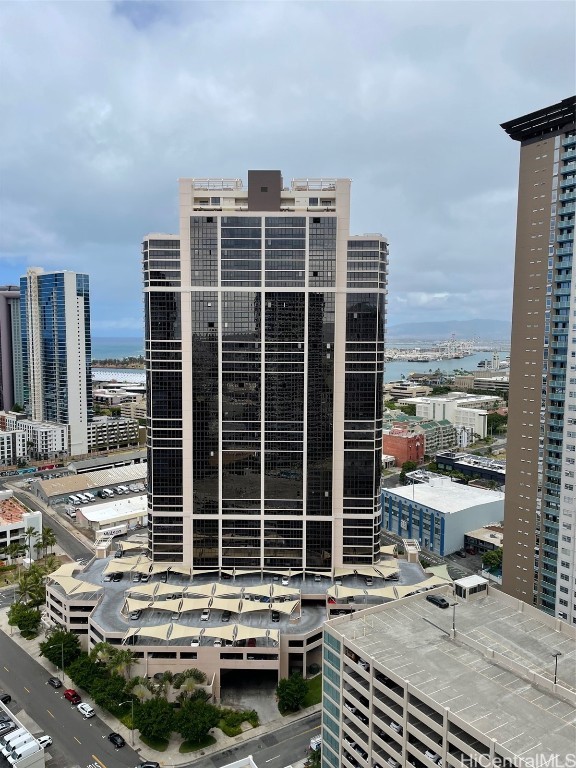 city view with a water view