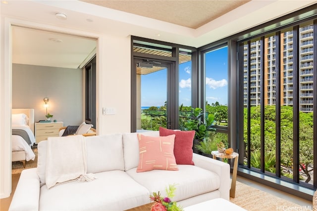 view of sunroom