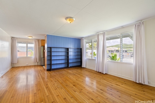 spare room featuring light hardwood / wood-style flooring