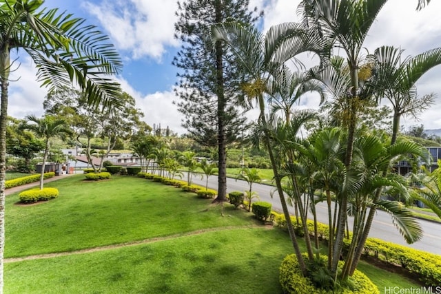 surrounding community featuring a lawn