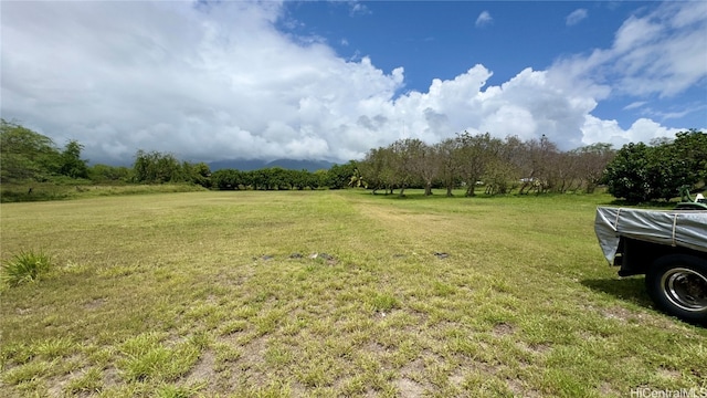 view of yard featuring a rural view