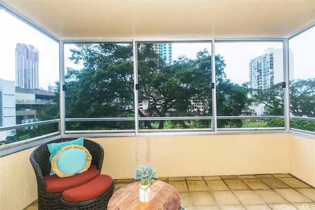 view of sunroom