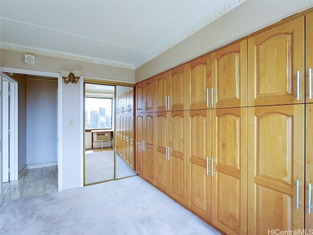 interior space featuring an AC wall unit