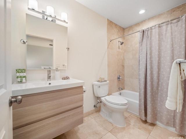 59-355 Ke Nui Rd, Haleiwa, HI 96712 - full bathroom featuring toilet, vanity, shower / bath combination with curtain, tile patterned flooring, and baseboards