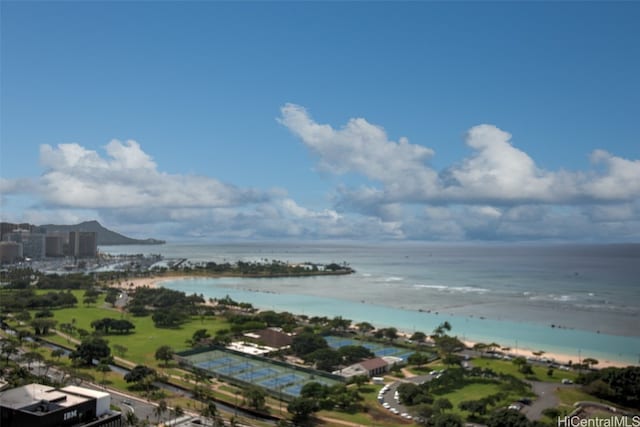 property view of water with a view of the beach