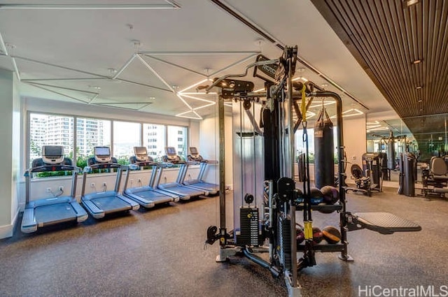 view of exercise room