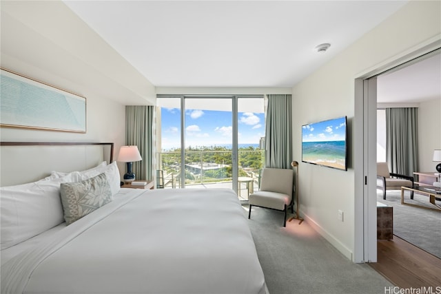 bedroom featuring hardwood / wood-style flooring