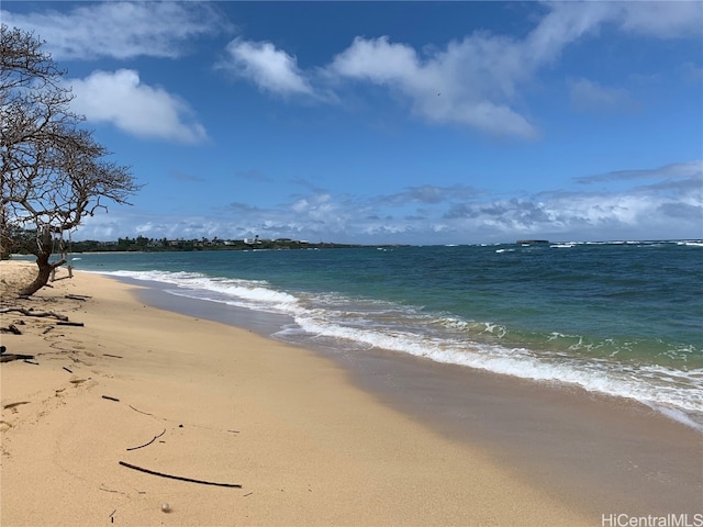 property view of water with a view of the beach