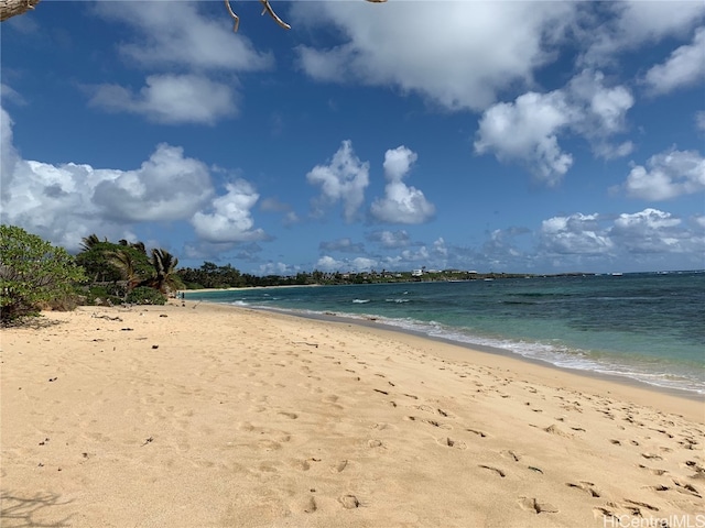 water view with a view of the beach