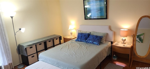 bedroom featuring wood-type flooring