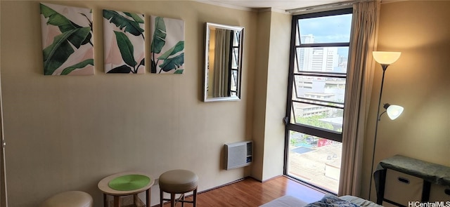 doorway to outside featuring light hardwood / wood-style flooring