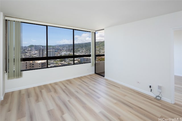 empty room featuring light hardwood / wood-style floors and a healthy amount of sunlight