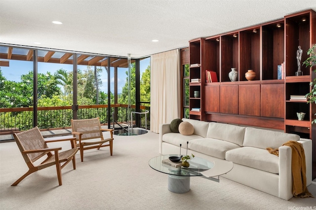 3869 Pokapahu Pl, Honolulu, HI 96816 - carpeted living area with recessed lighting