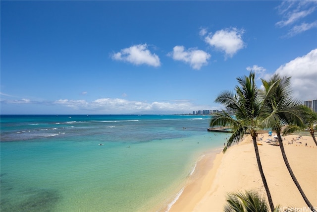 water view featuring a view of the beach