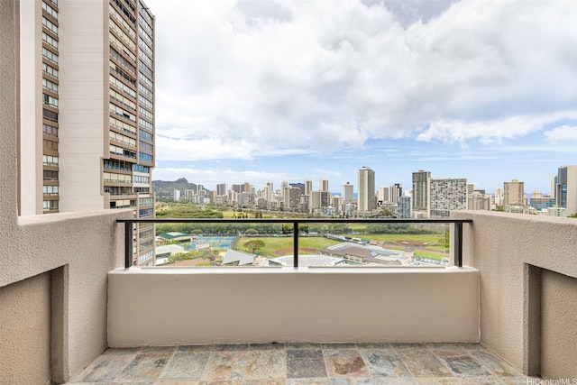 581 Kamoku St Unit 2402, Honolulu, HI 96826 - balcony featuring a skyline view