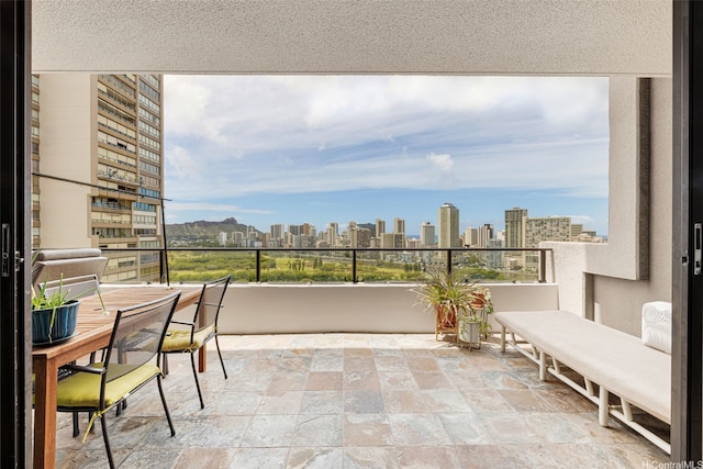 581 Kamoku St Unit 2402, Honolulu, HI 96826 - balcony featuring a view of skyline