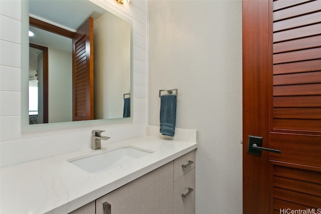 bathroom featuring vanity