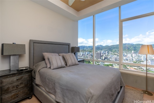 bedroom featuring light hardwood / wood-style floors