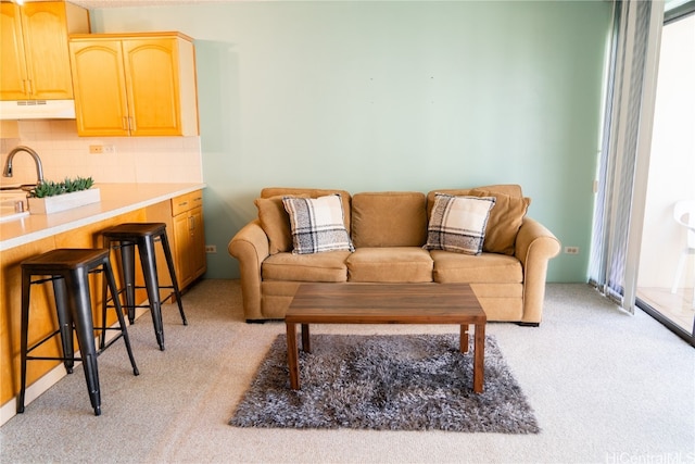 view of carpeted living room