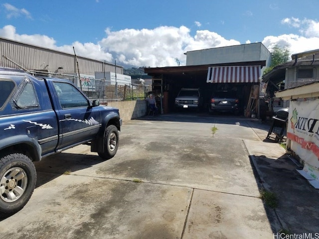 view of vehicle parking