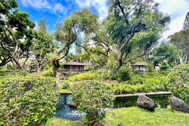 view of property's community featuring a water view