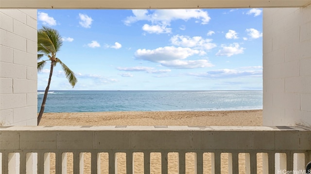 water view featuring a view of the beach