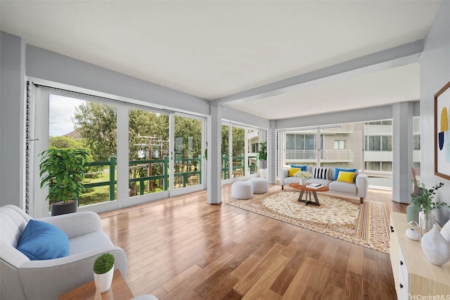 view of sunroom