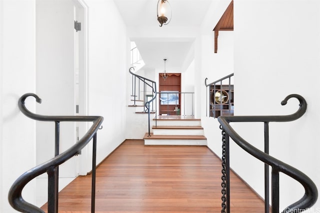 hall featuring light hardwood / wood-style floors