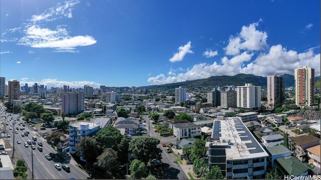 bird's eye view featuring a city view