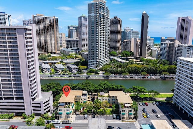 view of city featuring a water view