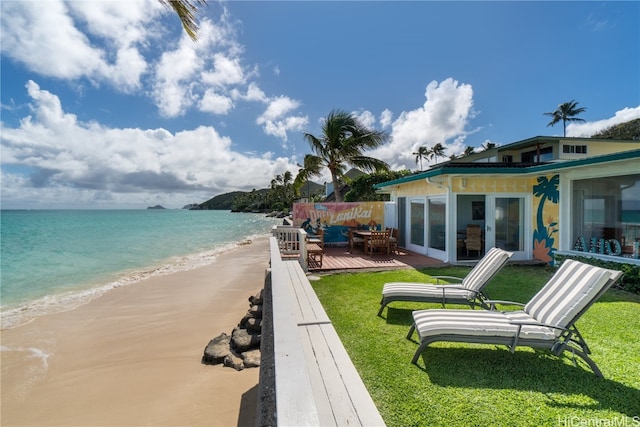 property view of water with a view of the beach