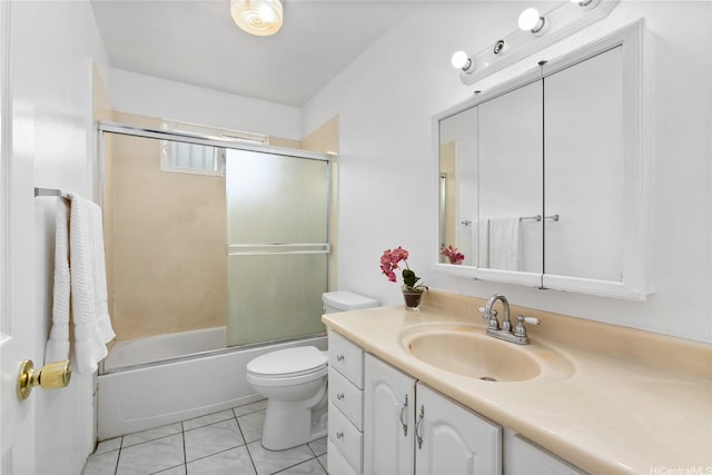 86-196 Moekolu St, Waianae, HI 96792 - full bath with vanity, toilet, shower / bath combination with glass door, and tile patterned flooring