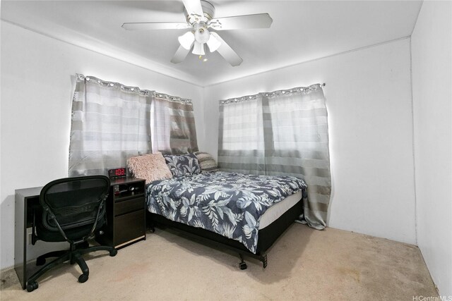 86-196 Moekolu St, Waianae, HI 96792 - carpeted bedroom with ceiling fan