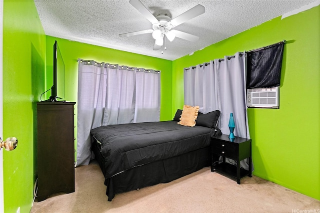 86-196 Moekolu St, Waianae, HI 96792 - bedroom with cooling unit, a textured ceiling, ceiling fan, and carpet