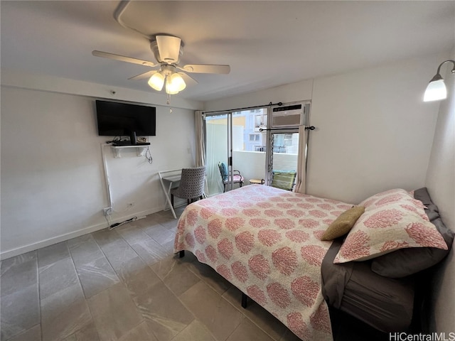 bedroom with ceiling fan