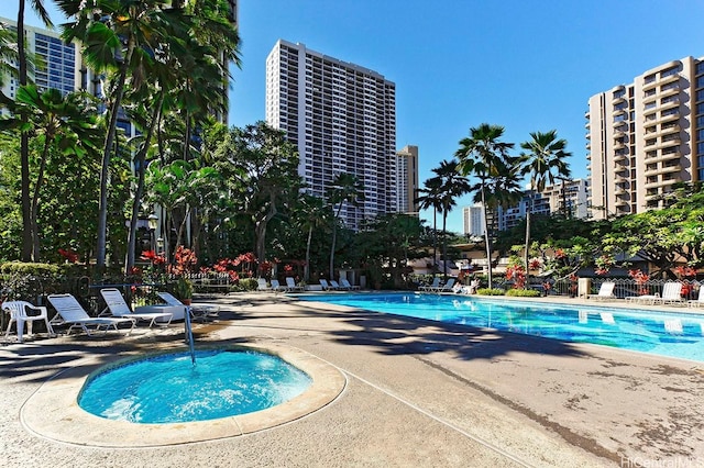 pool featuring a patio